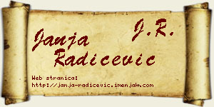 Janja Radičević vizit kartica